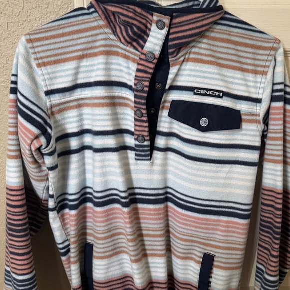 Cinch Other - Cinch Multicolor Striped Button-Up Pullover